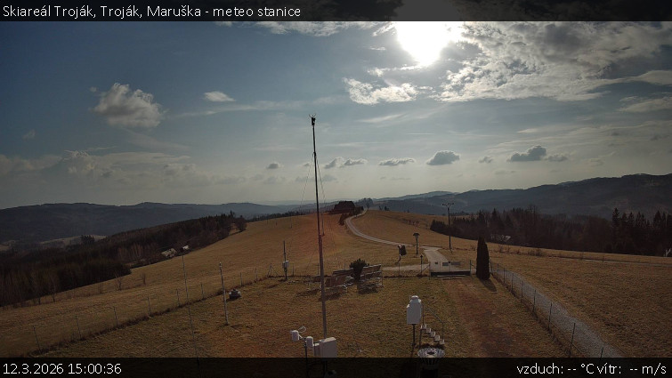 Skiareál Troják - Troják, Maruška - meteo stanice - 12.3.2026 v 15:00