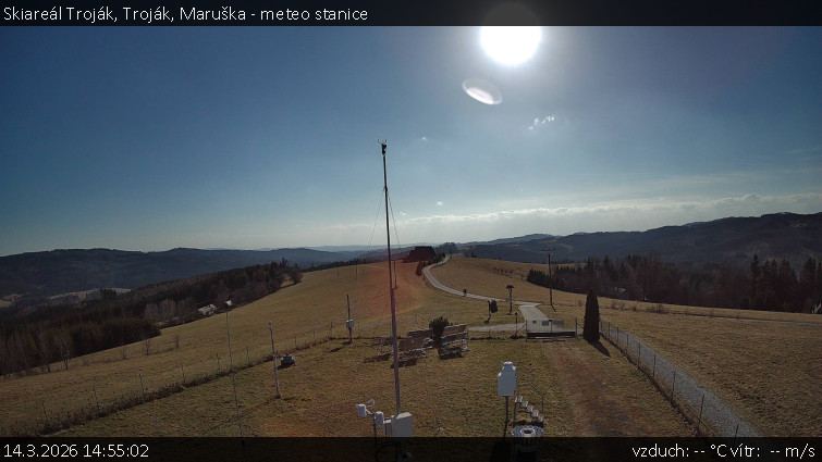Skiareál Troják - Troják, Maruška - meteo stanice - 14.3.2026 v 14:55