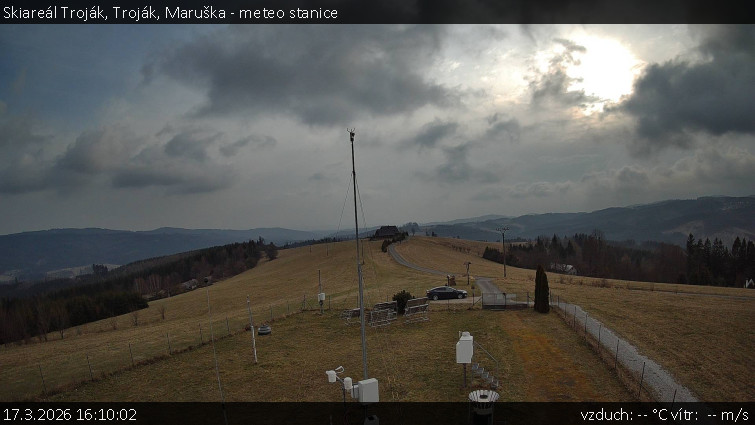 Skiareál Troják - Troják, Maruška - meteo stanice - 17.3.2026 v 16:10