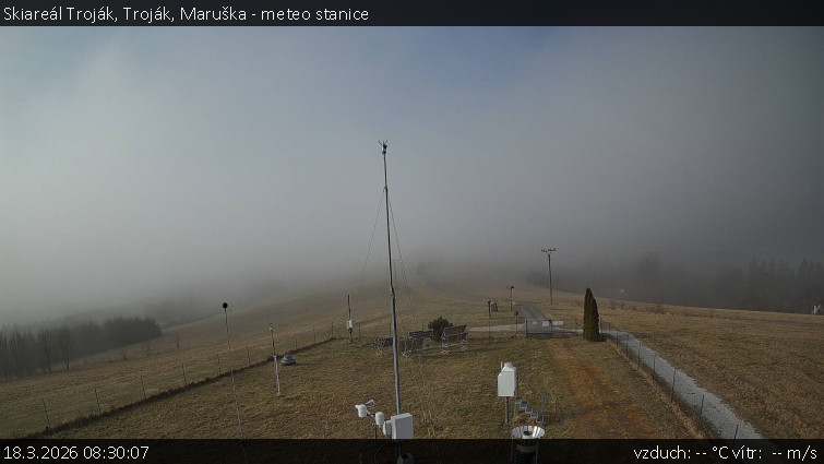 Skiareál Troják - Troják, Maruška - meteo stanice - 18.3.2026 v 08:30