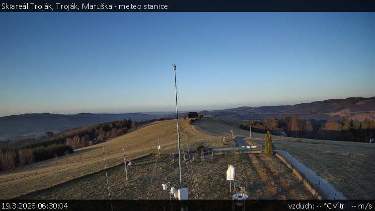 Skiareál Troják - Troják, Maruška - meteo stanice - 19.3.2026 v 06:30