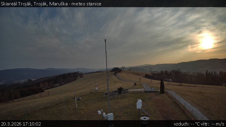 Skiareál Troják - Troják, Maruška - meteo stanice - 20.3.2026 v 17:10