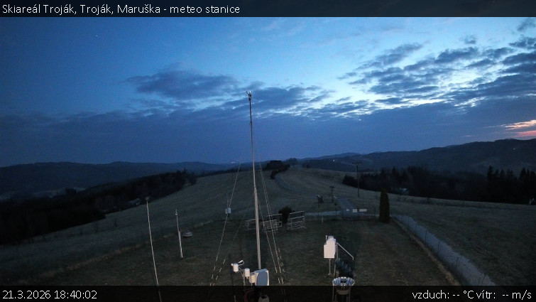 Skiareál Troják - Troják, Maruška - meteo stanice - 21.3.2026 v 18:40