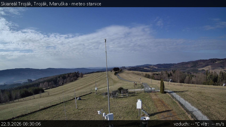 Skiareál Troják - Troják, Maruška - meteo stanice - 22.3.2026 v 08:30
