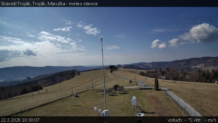 Skiareál Troják - Troják, Maruška - meteo stanice - 22.3.2026 v 10:30