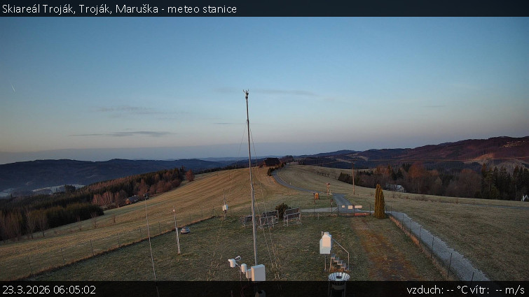 Skiareál Troják - Troják, Maruška - meteo stanice - 23.3.2026 v 06:05