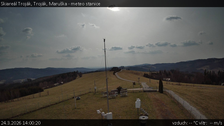 Skiareál Troják - Troják, Maruška - meteo stanice - 24.3.2026 v 14:00