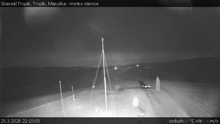 Skiareál Troják - Troják, Maruška - meteo stanice - 25.3.2026 v 22:15