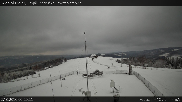 Skiareál Troják - Troják, Maruška - meteo stanice - 27.3.2026 v 06:20