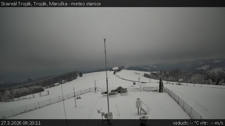 Skiareál Troják - Troják, Maruška - meteo stanice - 27.3.2026 v 08:20