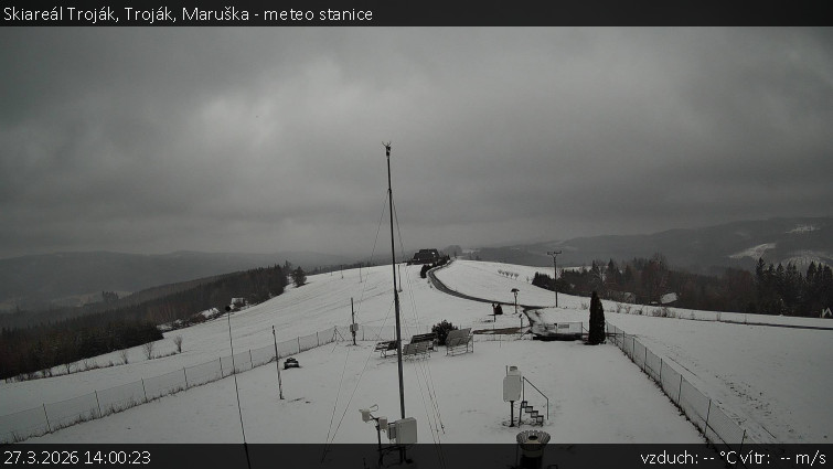 Skiareál Troják - Troják, Maruška - meteo stanice - 27.3.2026 v 14:00