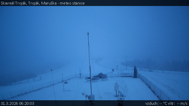 Skiareál Troják - Troják, Maruška - meteo stanice - 31.3.2026 v 06:20