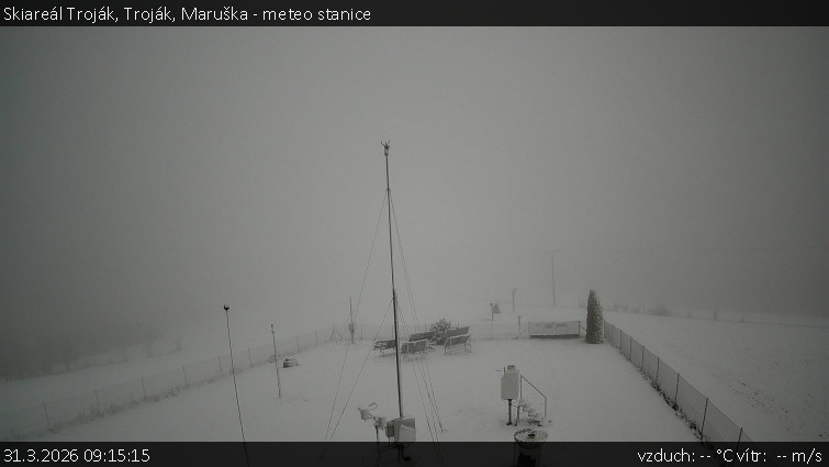 Skiareál Troják - Troják, Maruška - meteo stanice - 31.3.2026 v 09:15
