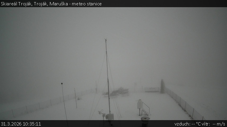 Skiareál Troják - Troják, Maruška - meteo stanice - 31.3.2026 v 10:35