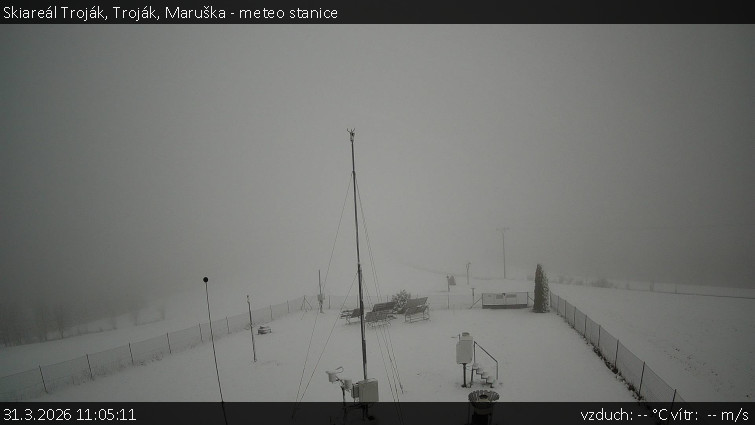 Skiareál Troják - Troják, Maruška - meteo stanice - 31.3.2026 v 11:05