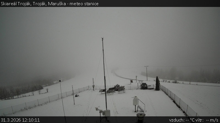 Skiareál Troják - Troják, Maruška - meteo stanice - 31.3.2026 v 12:10