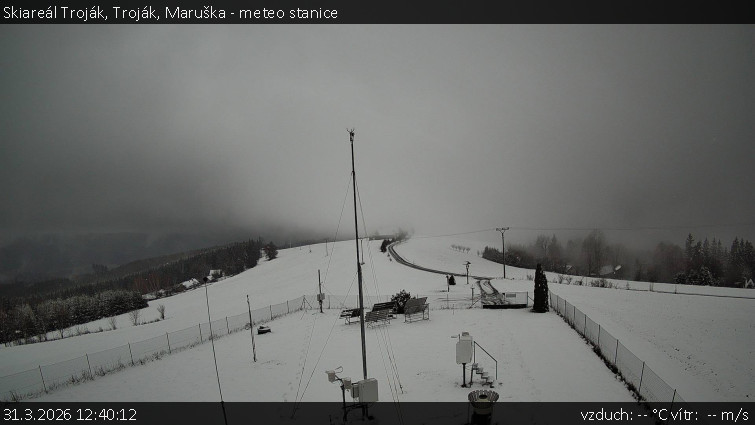 Skiareál Troják - Troják, Maruška - meteo stanice - 31.3.2026 v 12:40