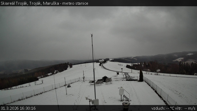 Skiareál Troják - Troják, Maruška - meteo stanice - 31.3.2026 v 16:30