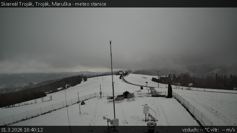 Skiareál Troják - Troják, Maruška - meteo stanice - 31.3.2026 v 18:40