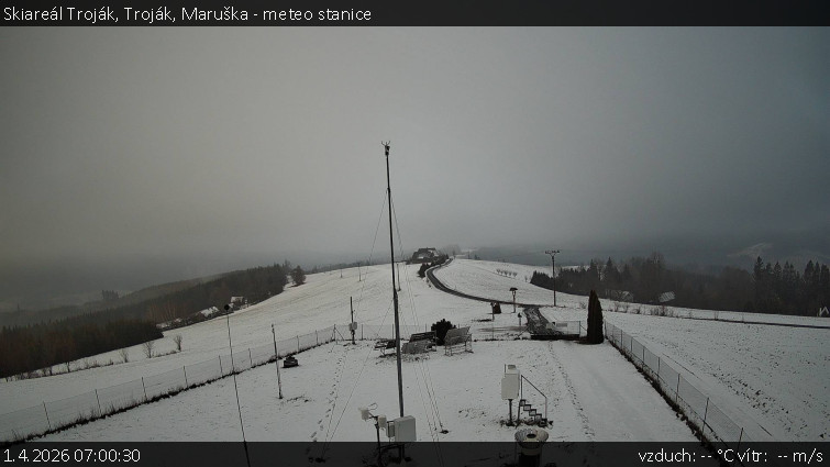 Skiareál Troják - Troják, Maruška - meteo stanice - 1.4.2026 v 07:00