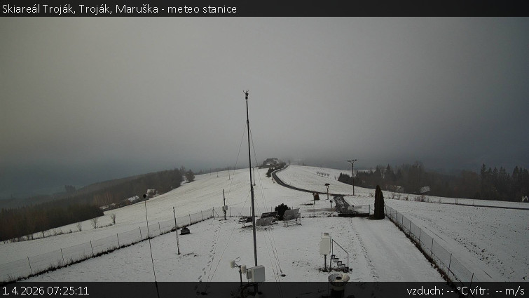 Skiareál Troják - Troják, Maruška - meteo stanice - 1.4.2026 v 07:25