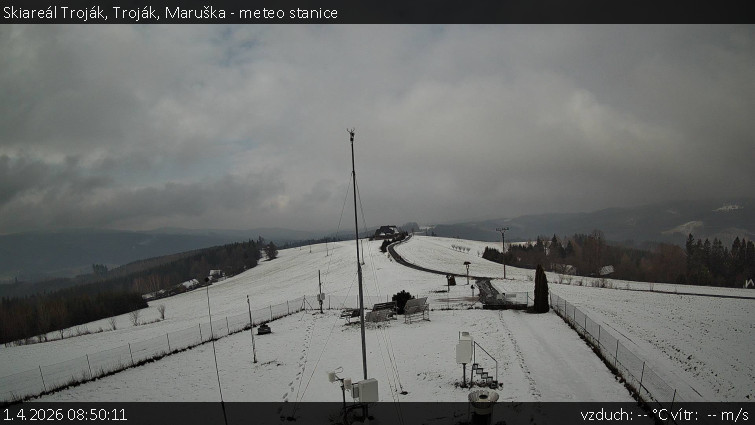 Skiareál Troják - Troják, Maruška - meteo stanice - 1.4.2026 v 08:50