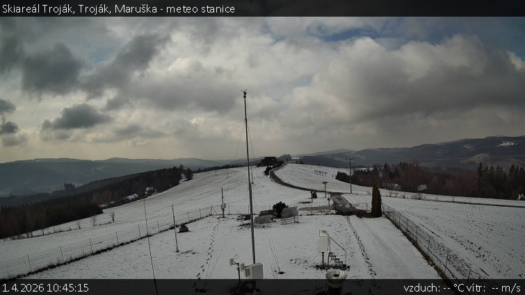 Skiareál Troják - Troják, Maruška - meteo stanice - 1.4.2026 v 10:45