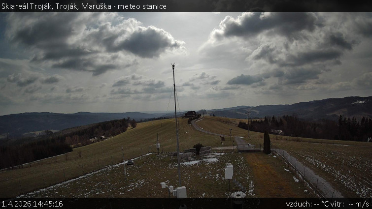 Skiareál Troják - Troják, Maruška - meteo stanice - 1.4.2026 v 14:45