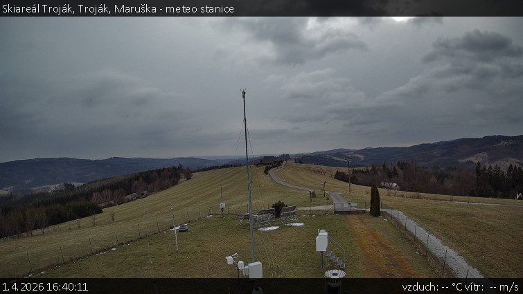 Skiareál Troják - Troják, Maruška - meteo stanice - 1.4.2026 v 16:40