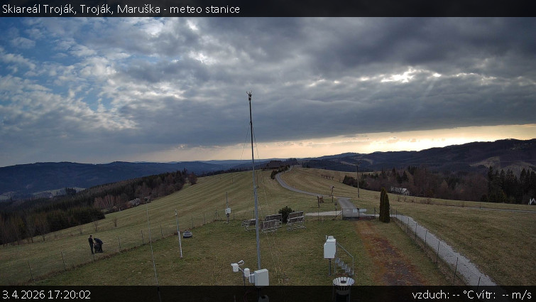 Skiareál Troják - Troják, Maruška - meteo stanice - 3.4.2026 v 17:20