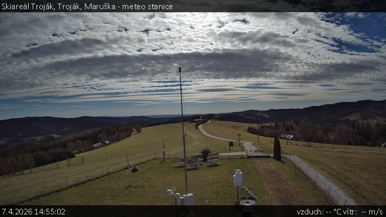 Skiareál Troják - Troják, Maruška - meteo stanice - 7.4.2026 v 14:55