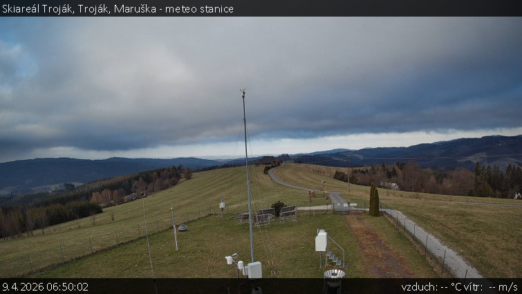 Skiareál Troják - Troják, Maruška - meteo stanice - 9.4.2026 v 06:50