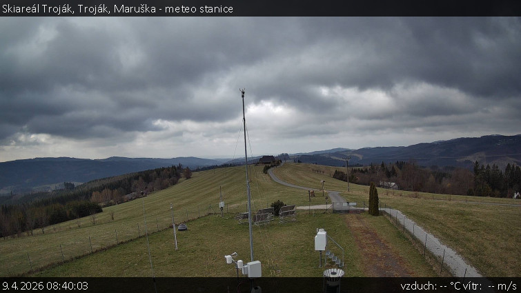 Skiareál Troják - Troják, Maruška - meteo stanice - 9.4.2026 v 08:40