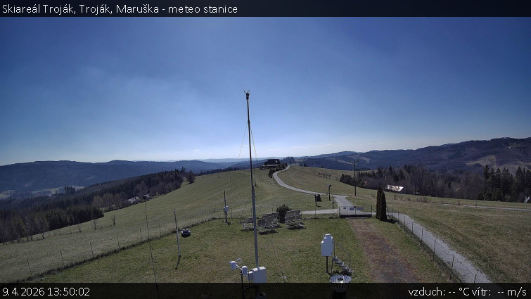 Skiareál Troják - Troják, Maruška - meteo stanice - 9.4.2026 v 13:50