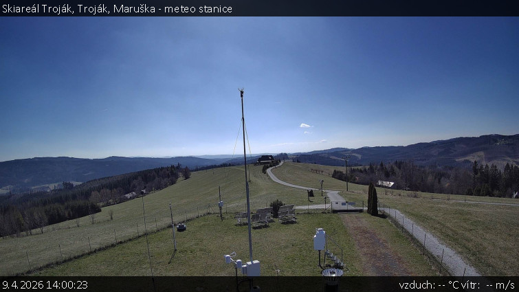 Skiareál Troják - Troják, Maruška - meteo stanice - 9.4.2026 v 14:00