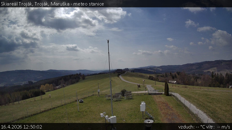 Skiareál Troják - Troják, Maruška - meteo stanice - 16.4.2026 v 12:50