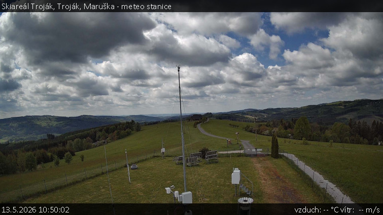 Skiareál Troják - Troják, Maruška - meteo stanice - 13.5.2026 v 10:50