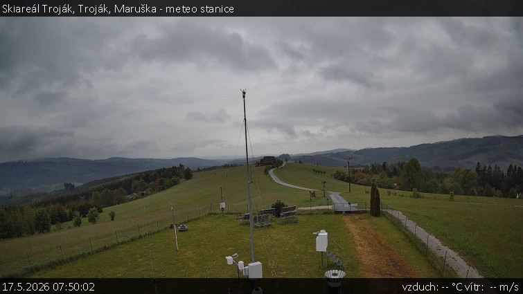 Skiareál Troják - Troják, Maruška - meteo stanice - 17.5.2026 v 07:50