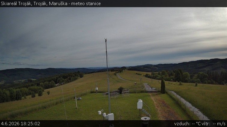 Skiareál Troják - Troják, Maruška - meteo stanice - 4.6.2026 v 18:25