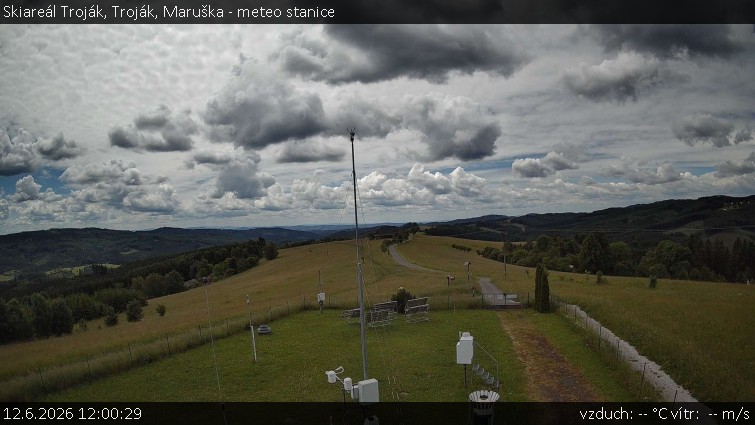 Skiareál Troják - Troják, Maruška - meteo stanice - 12.6.2026 v 12:00
