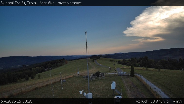 Skiareál Troják - Troják, Maruška - meteo stanice - 5.8.2026 v 19:00