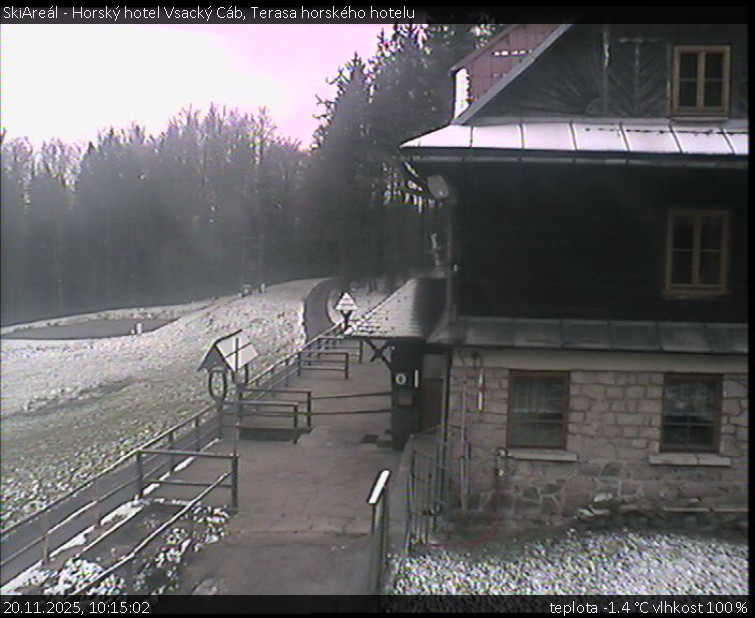 SkiAreál - Horský hotel Vsacký Cáb - Terasa horského hotelu - 20.11.2025 v 10:15