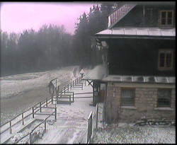 Terasa horského hotelu