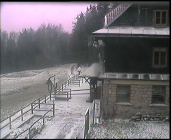 Terasa horského hotelu