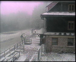 Terasa horského hotelu