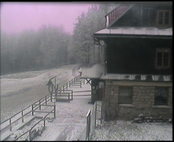 Terasa horského hotelu