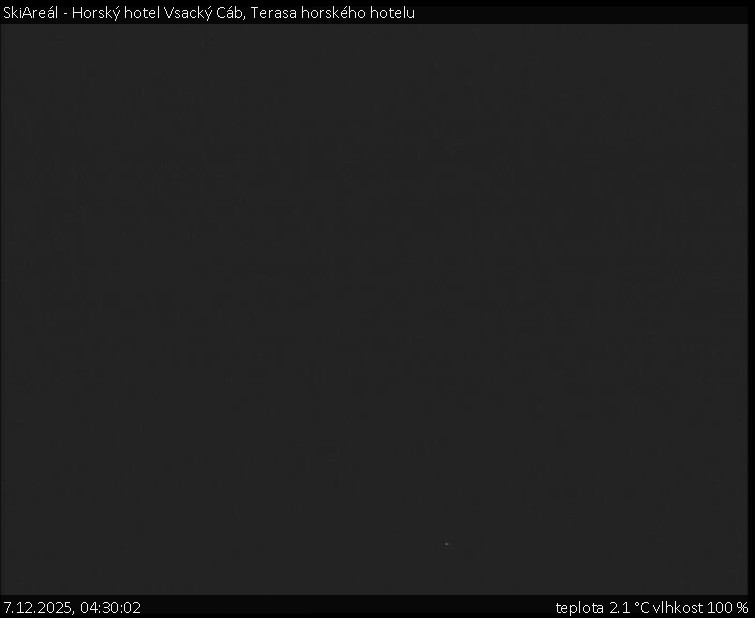 SkiAreál - Horský hotel Vsacký Cáb - Terasa horského hotelu - 7.12.2025 v 04:30