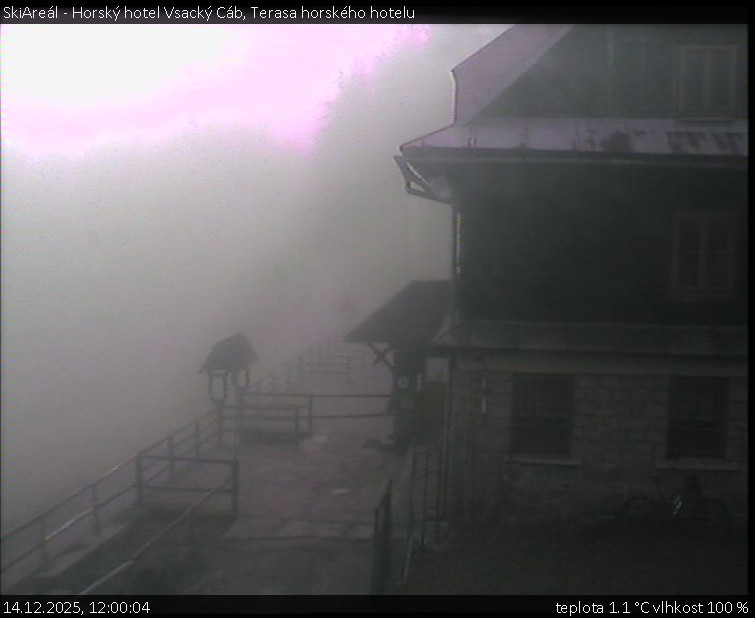 SkiAreál - Horský hotel Vsacký Cáb - Terasa horského hotelu - 14.12.2025 v 12:00