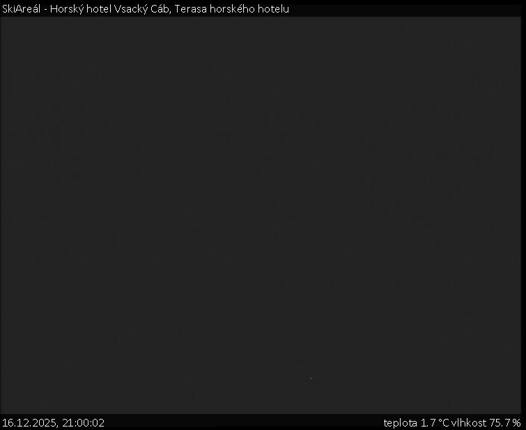SkiAreál - Horský hotel Vsacký Cáb - Terasa horského hotelu - 16.12.2025 v 21:00