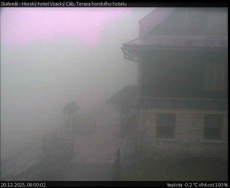 SkiAreál - Horský hotel Vsacký Cáb - Terasa horského hotelu - 20.12.2025 v 08:00